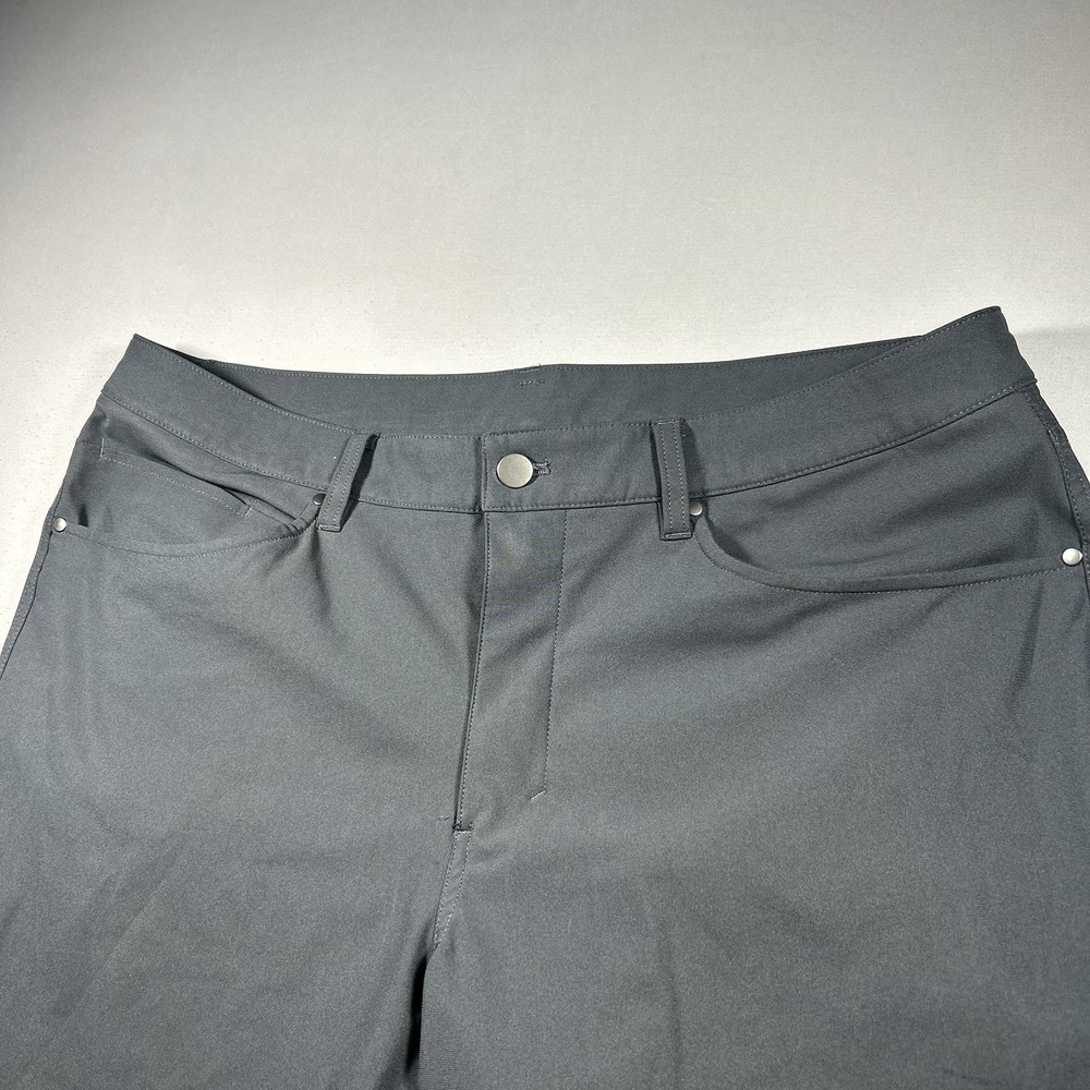 Lululemon ABC Pant Slim Warpstreme Mens 36x32 Gray 5-Pocket Stretch LM5ADAS
